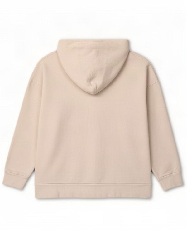 Levi's Pulover supradimensionat cu glugă cu grafic pentru femei UK 10 Small White Bumbac