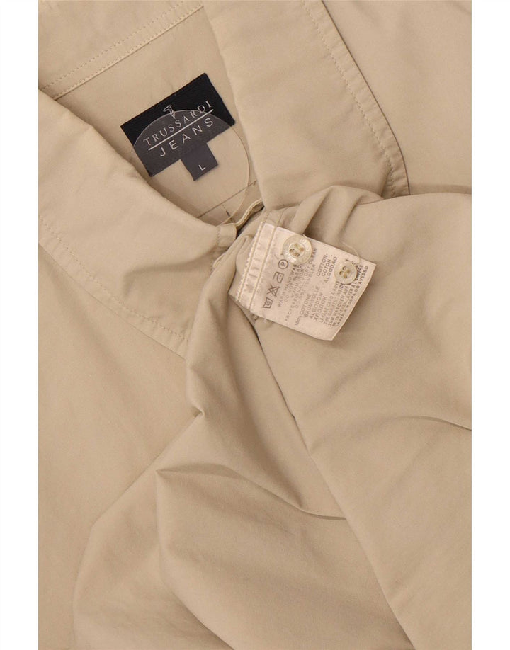 Cămașă Trussardi Jeans pentru bărbați, mare, bej, bumbac