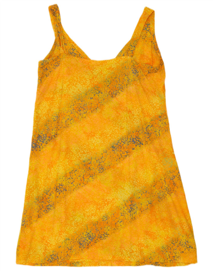 Rochie de soare vintage pentru femei UK 14 Medium Yellow Paisley
