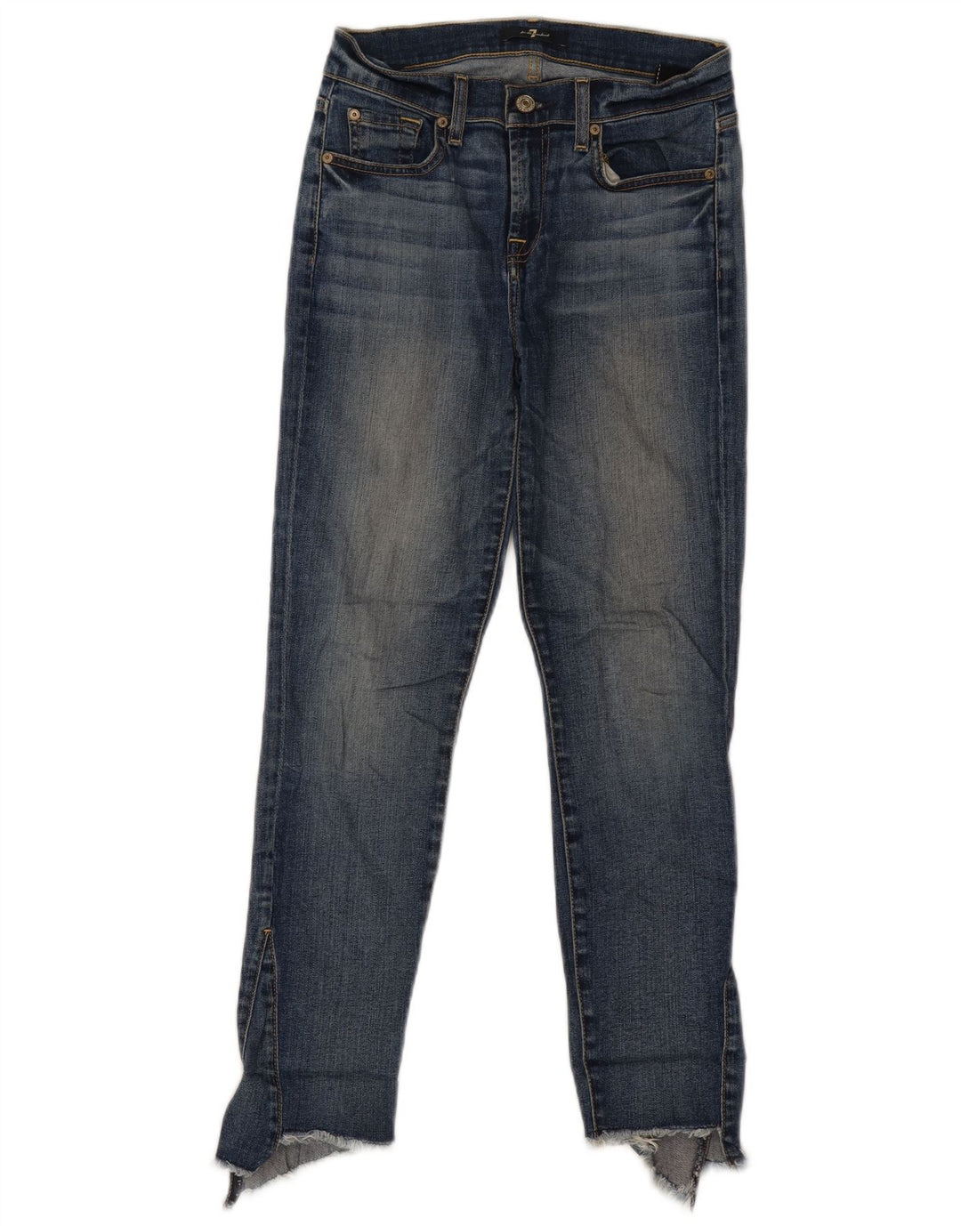 7 FOR ALL MANKIND Blugi subțiri pentru femei W26 L26 Bumbac albastru