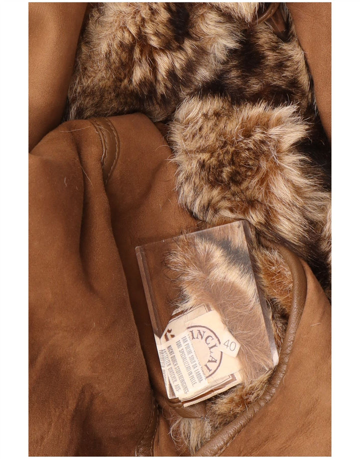 Palton supradimensionat din shearling pentru femei Sinclair EU 40 maro mediu din shearling