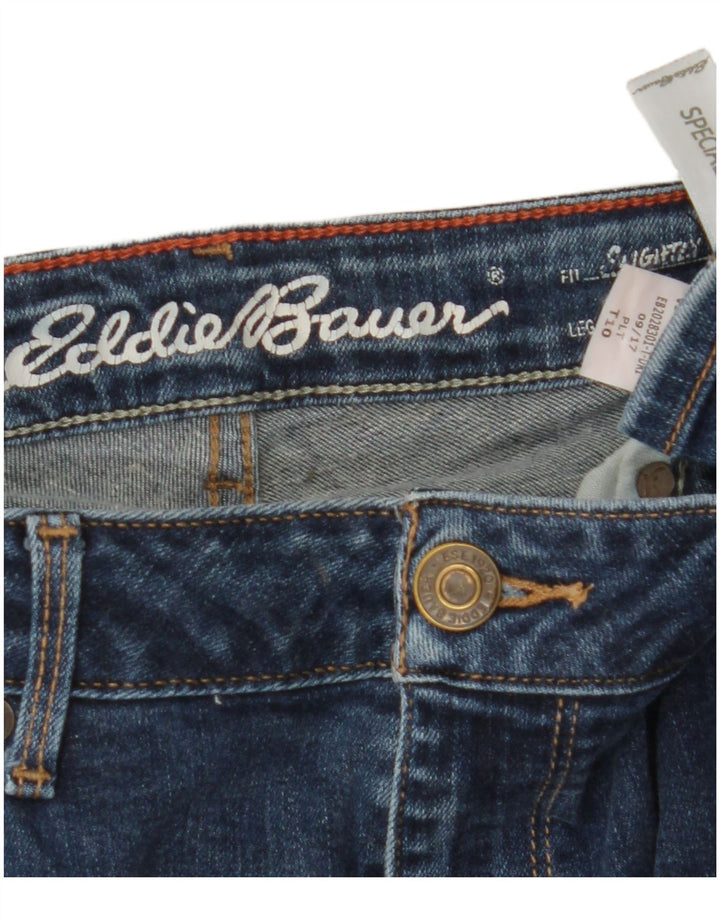 Eddie Bauer Blugi drepți ușor curbat pentru femei US 10 Large W30 L33 Blue