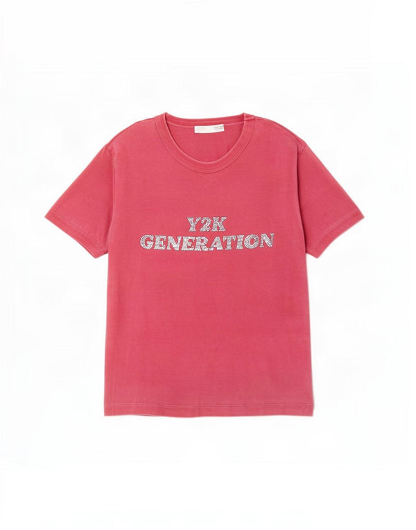 Tricou cu grafic pentru femei Zara UK 10 mic bumbac roz