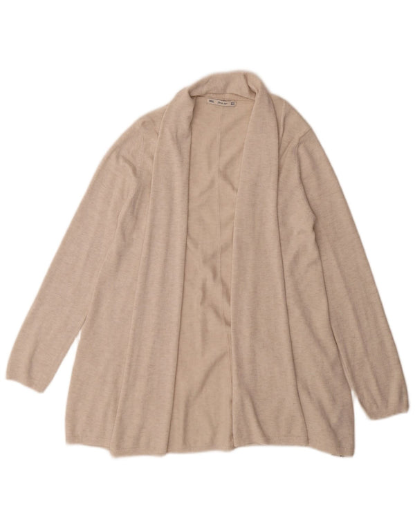 Pulover cardigan deschis pentru femei Zara UK 14 Medium Beige Viscose