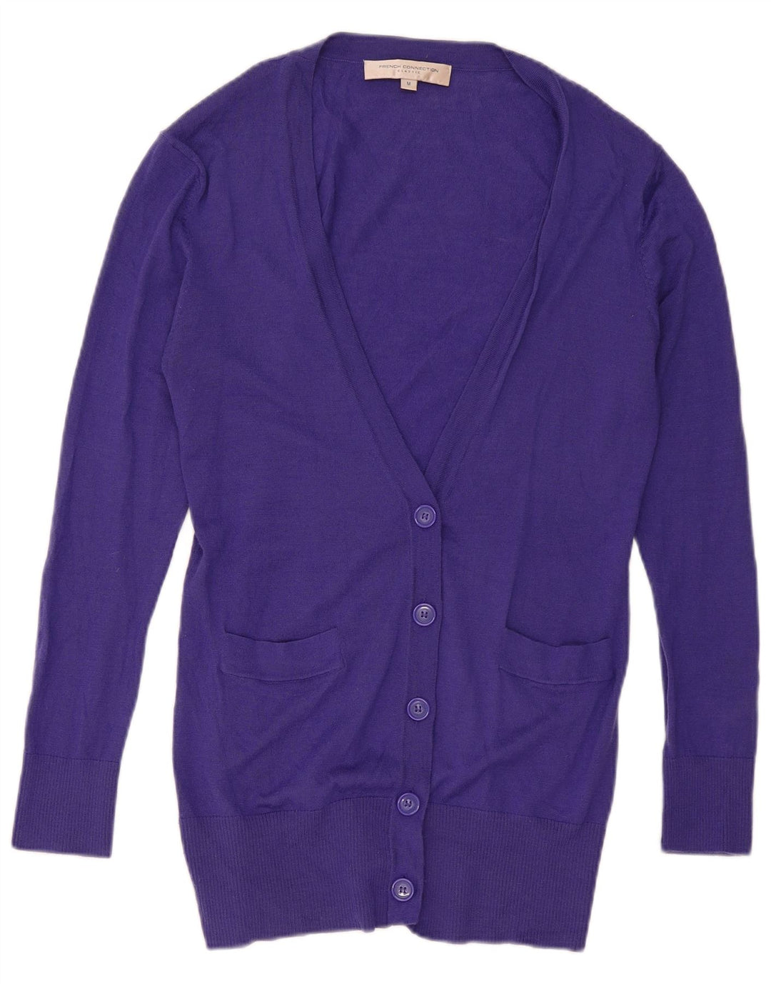 Pulover cardigan cu paragate French Connection pentru femei UK 12 Mov mediu