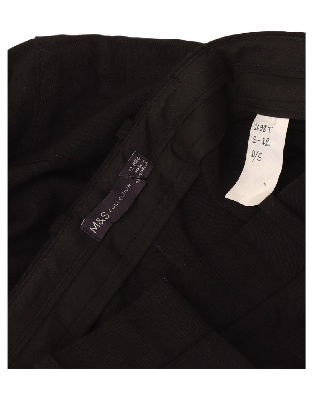 Pantaloni cargo drepti pentru femei Marks & Spencer UK 12 Medium W30 L30 Negru