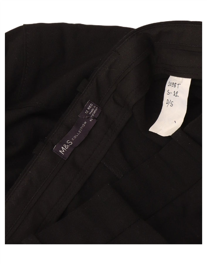 Pantaloni cargo drepti pentru femei Marks & Spencer UK 12 Medium W30 L30 Negru
