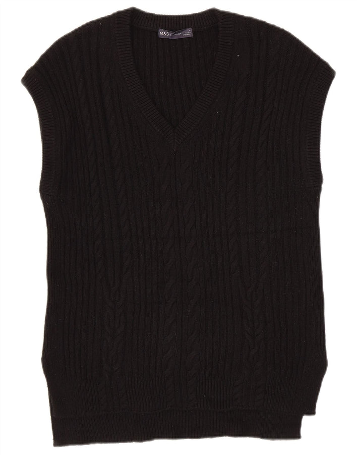 Marks & Spencer Vestă pentru bărbați Tank Top Bumbac mediu negru