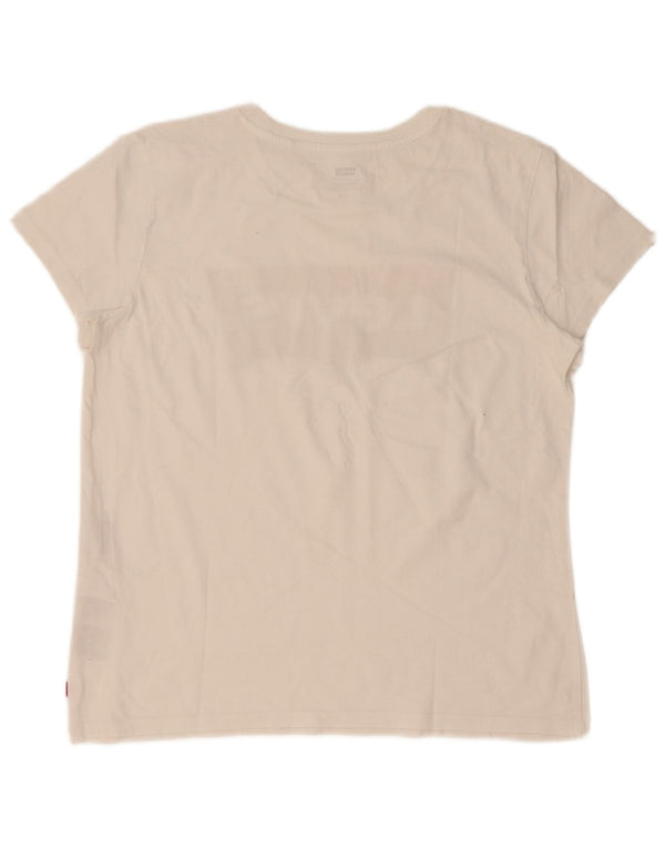 Tricou grafic Levi's pentru femei Top UK 16 Large White Bumbac