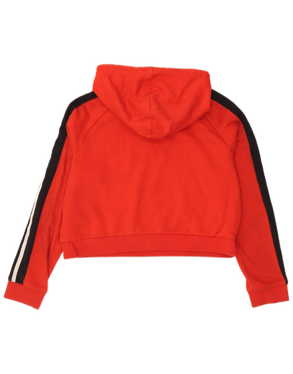 Jumper Adidas Crop Oversized Hoodie pentru femei UK 10 Small Red Colorblock