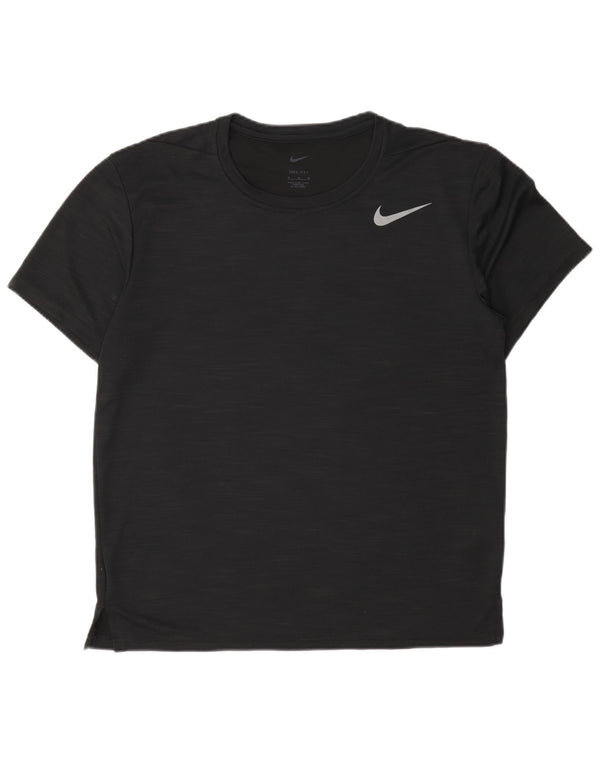 Tricou Nike pentru bărbați Dri Fit Top Mediu Negru Poliester cu pături