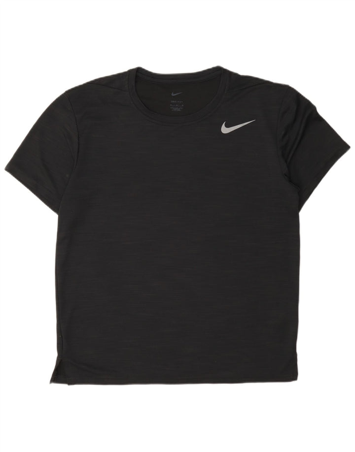 Tricou Nike pentru bărbați Dri Fit Top Mediu Negru Poliester cu pături
