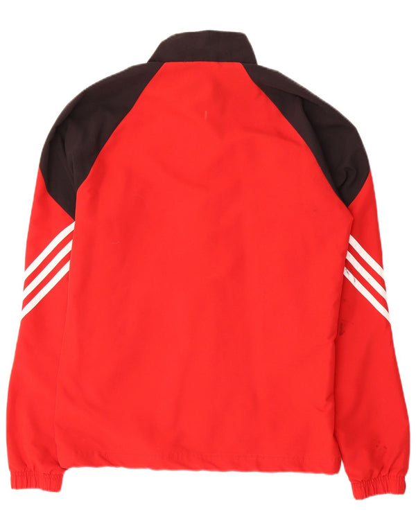 Jachetă de top pentru trening pentru bărbați Adidas, roșu, poliester color bloc