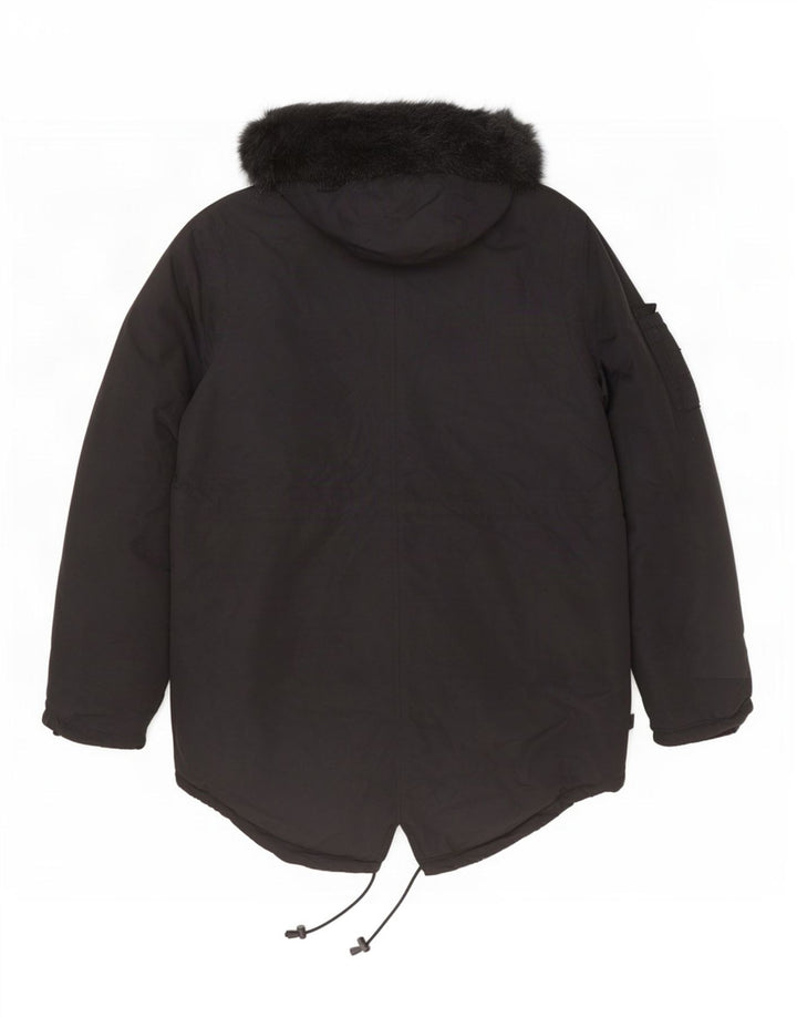 Jachetă parka cu glugă pentru bărbați Bellfield UK 38 Poliester mediu negru