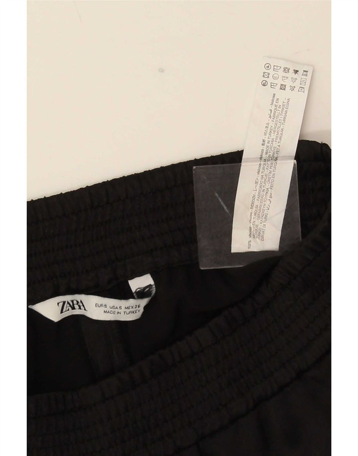 Pantaloni de trening Zara pentru femei UK 10 Small Black Viscose