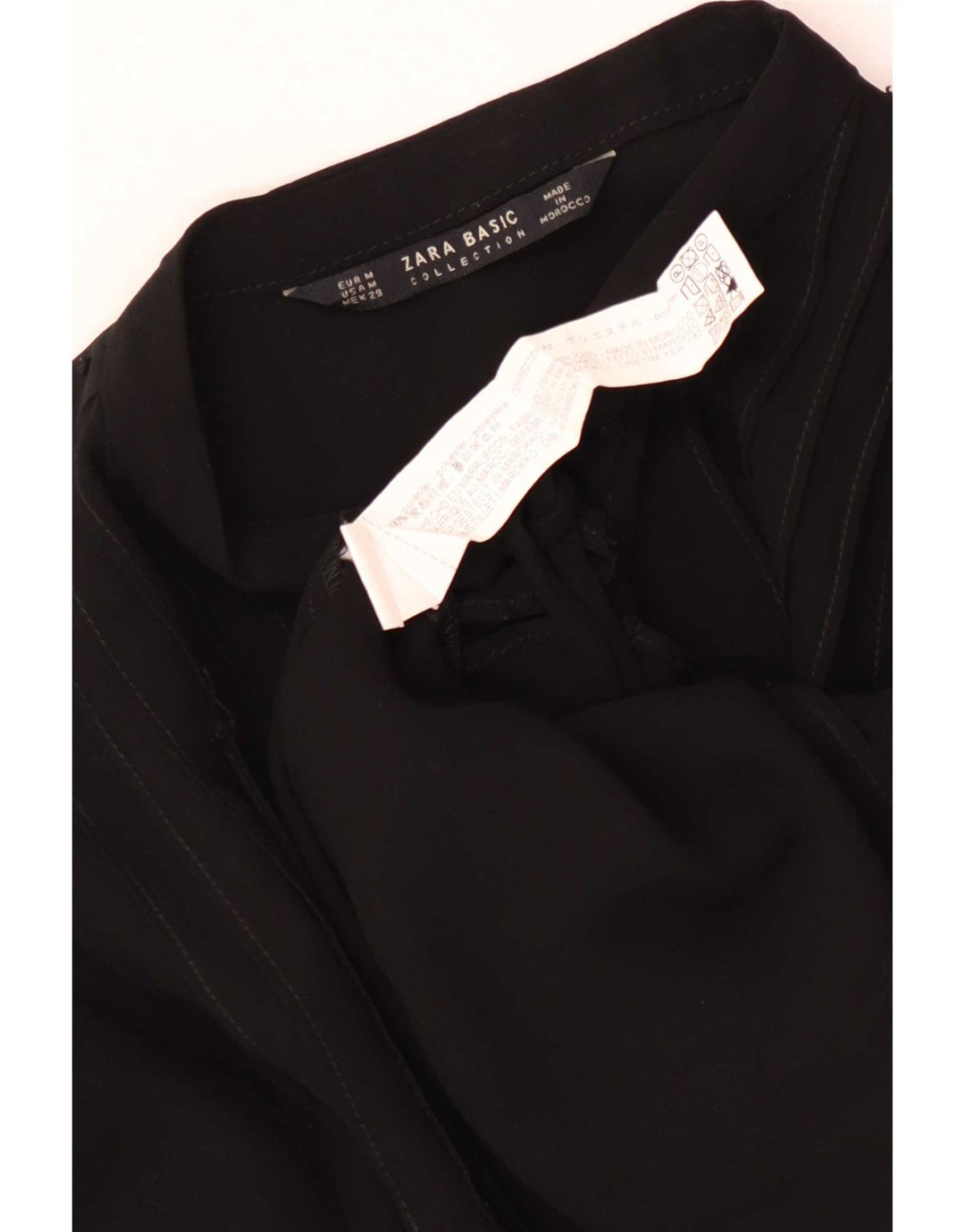 Bluză cămașă supradimensionată pentru femei Zara UK 14 Medium Black Spotted