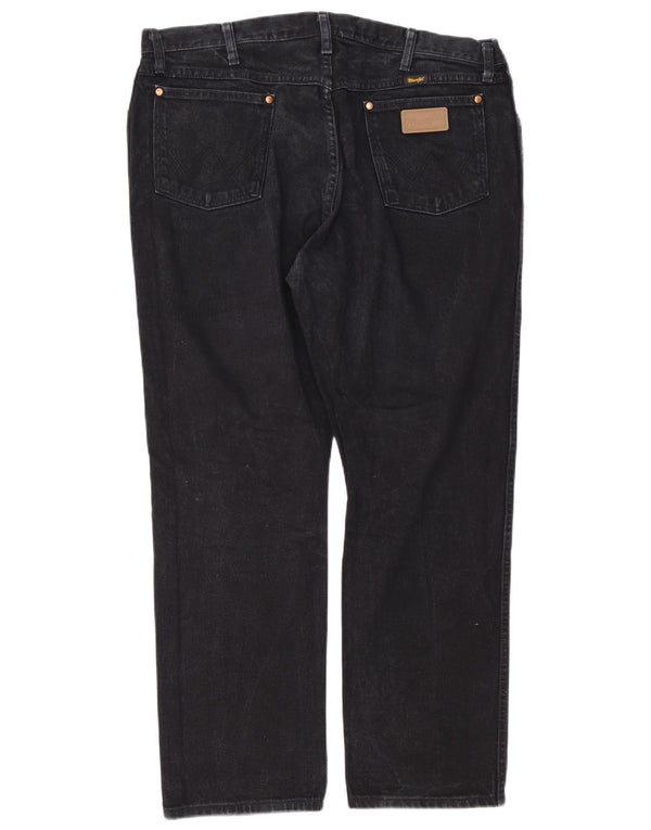 Blugi drepti pentru bărbați Wrangler 13MWZ W40 L30 bumbac negru