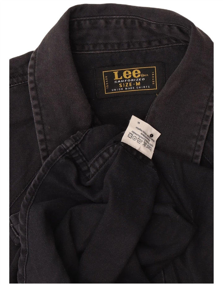 Cămașă Lee pentru bărbați din denim, bumbac mediu negru