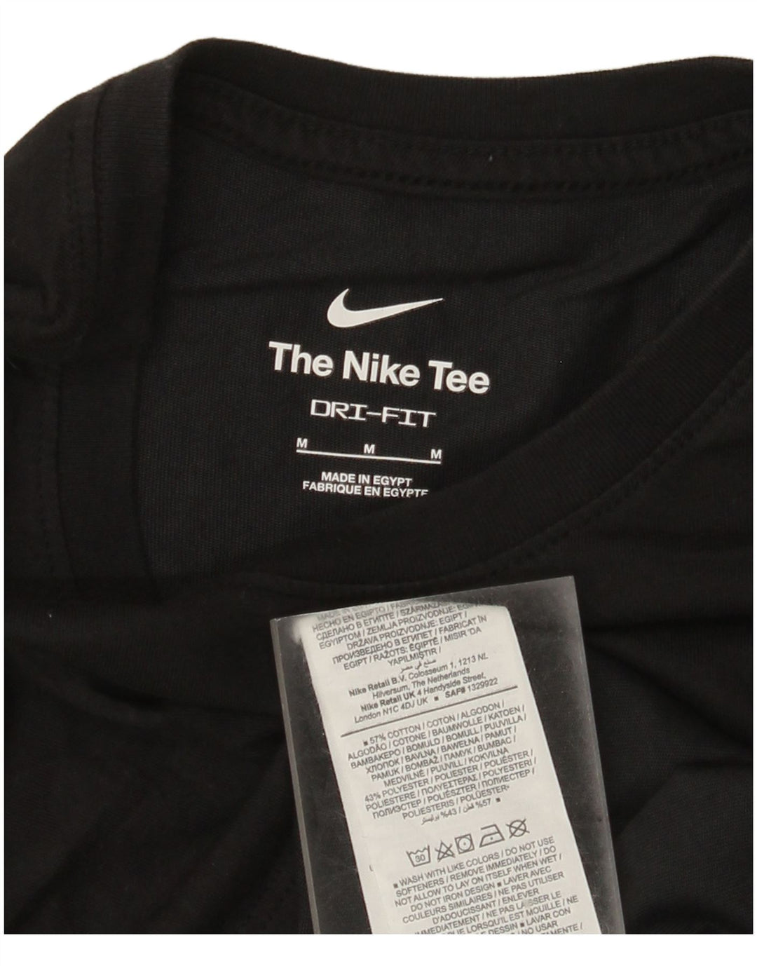 Tricou grafic Nike Dri Fit pentru bărbați Top, bumbac mediu negru