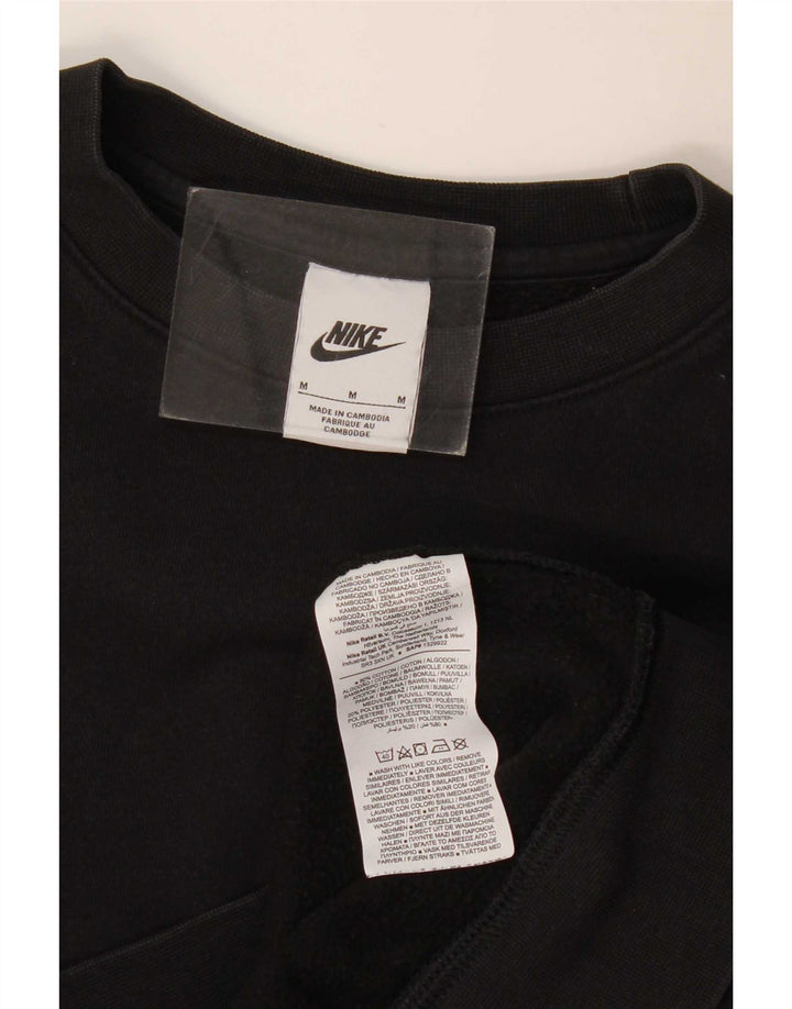 Pulover Nike pentru bărbați, bumbac mediu negru