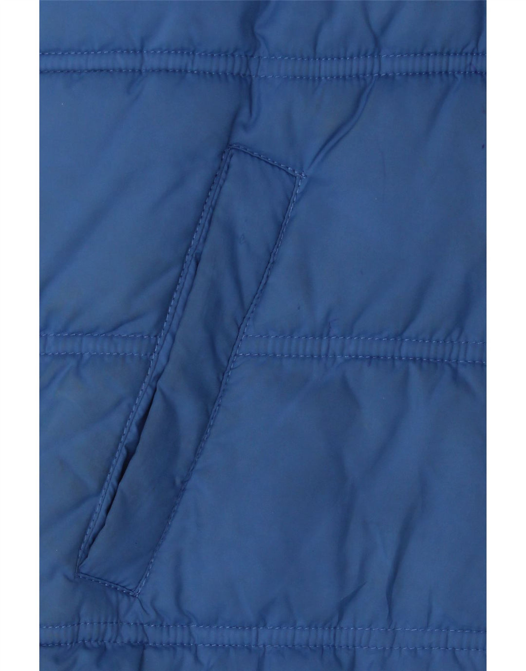 Gilet căptușit cu glugă Benetton pentru băieți 11-12 ani, mare, albastru, poliester