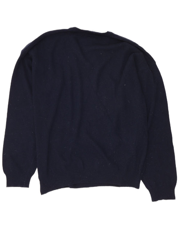Sergio Tacchini Pulover cu decolteu în V pentru bărbați 2XL Lână bleumarin
