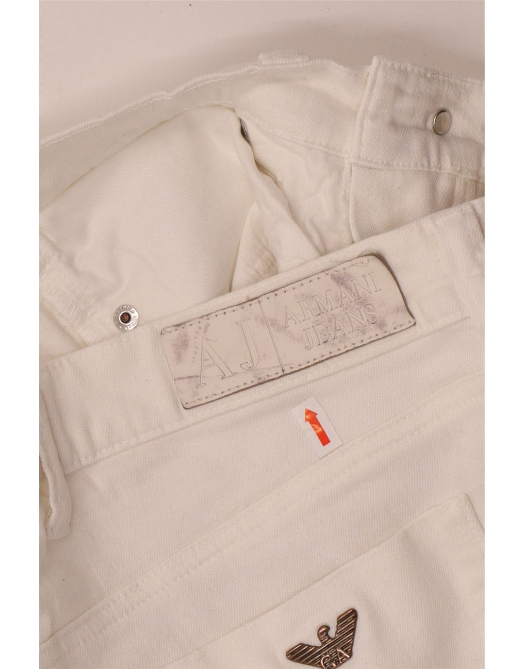 Blugi drepti pentru femei Armani L29 L30 Bumbac alb