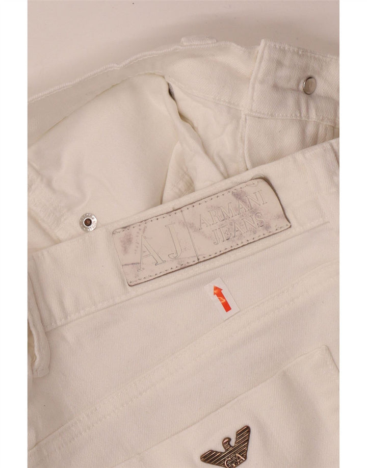 Blugi drepti pentru femei Armani L29 L30 Bumbac alb