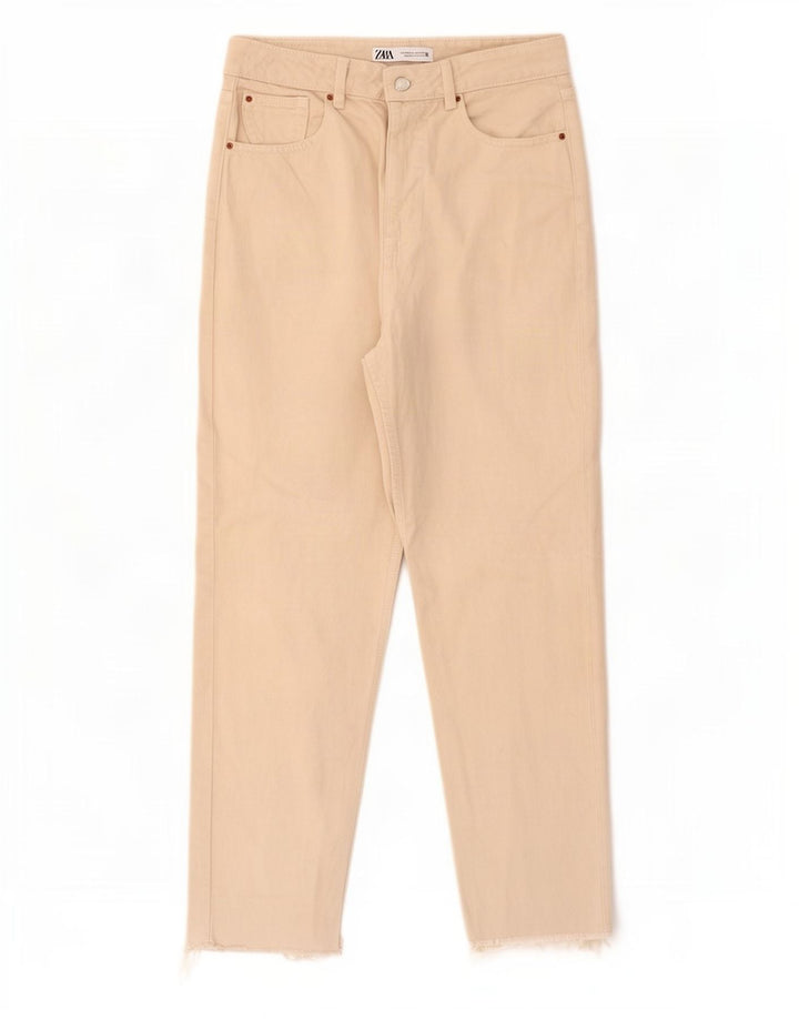 Blugi conici pentru femei Zara EU 40 Medium W30 L27 Bej