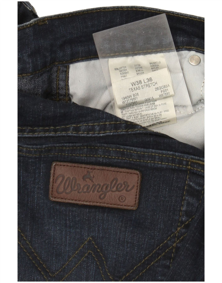 Blugi drepte stretch pentru bărbați Wrangler Texas W38 L36 bumbac bleumarin