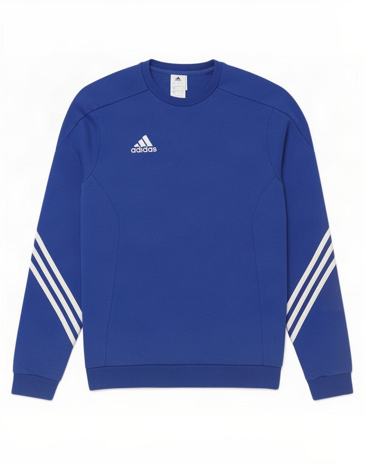 Hanorac pentru bărbați Adidas Jumper mic, albastru, bumbac