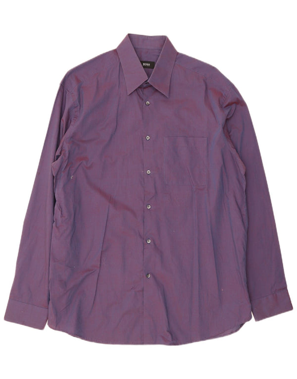 Cămașă pentru bărbați Hugo Boss Mărimea 41 16 Bumbac violet mare