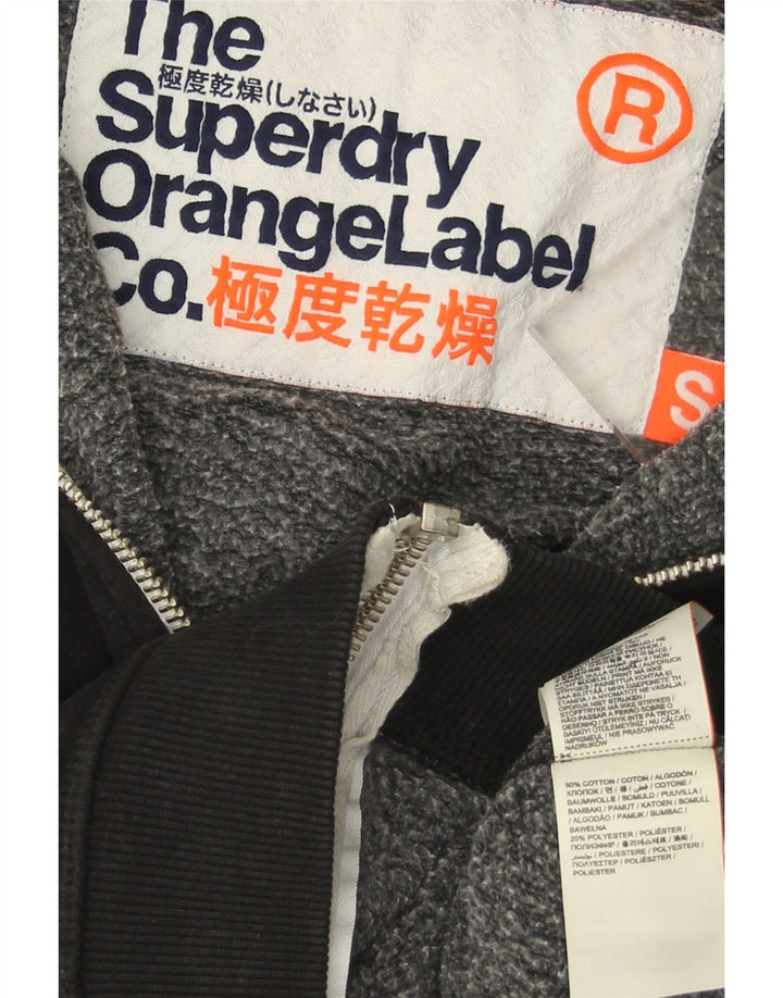 Pulover Superdry pentru bărbați, cu fermoar, bumbac, negru