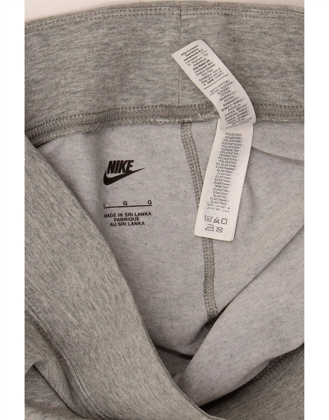 Leggings grafic NIKE pentru femei UK 14, mare, gri bumbac