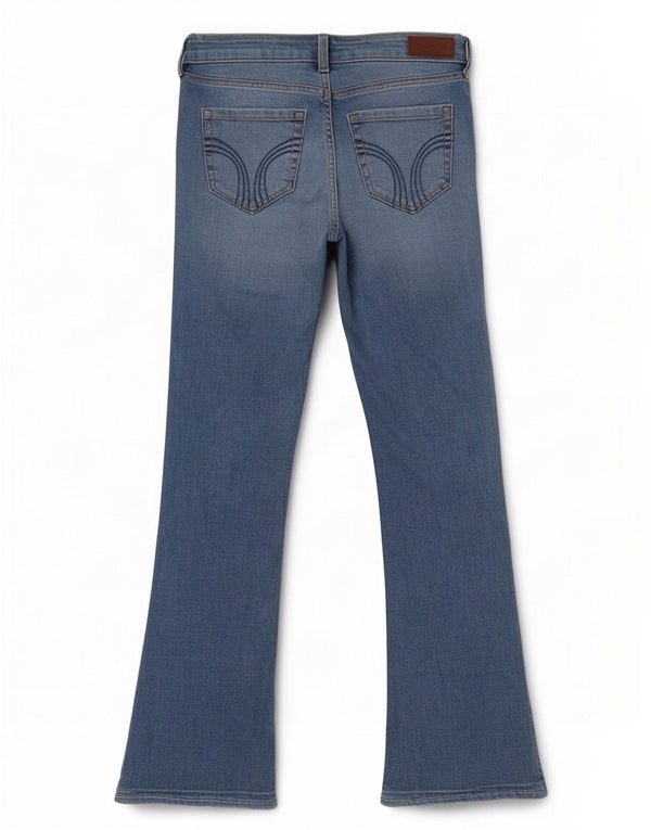 Blugi Hollister cu talie joasă pentru femei US 6 Medium W28 L30 Blue Cotton