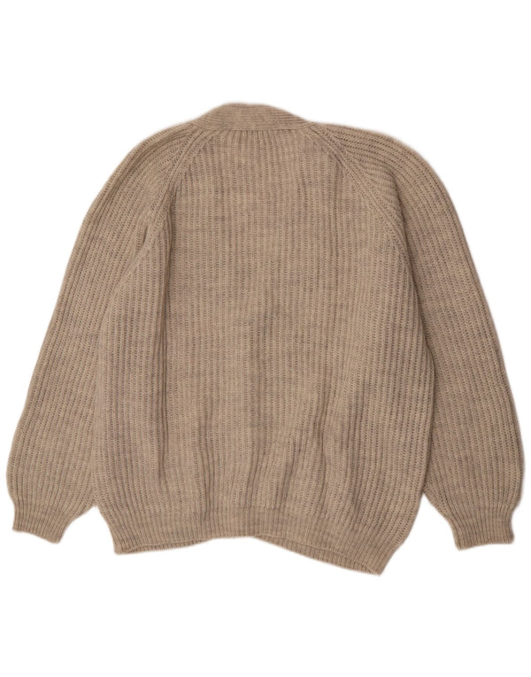 Cardigan Vintage pentru bărbați XL Lână bej