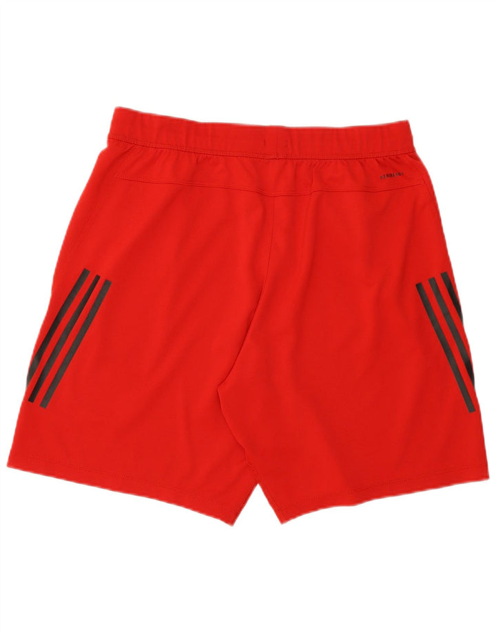 Pantaloni scurți sport Aeroready Adidas pentru bărbați, poliester roșu mare