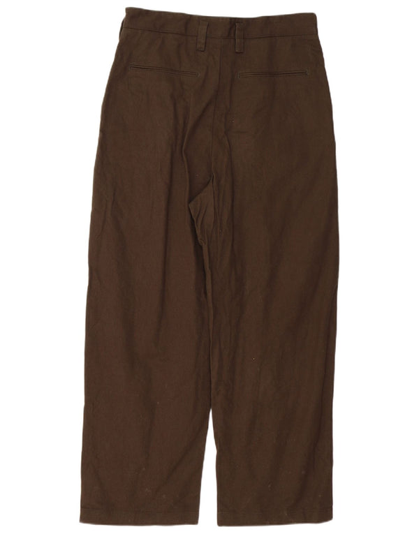 Pantaloni chino pentru bărbați Zara, loose fit EU 38 Small L30 L28 Kaki Bumbac