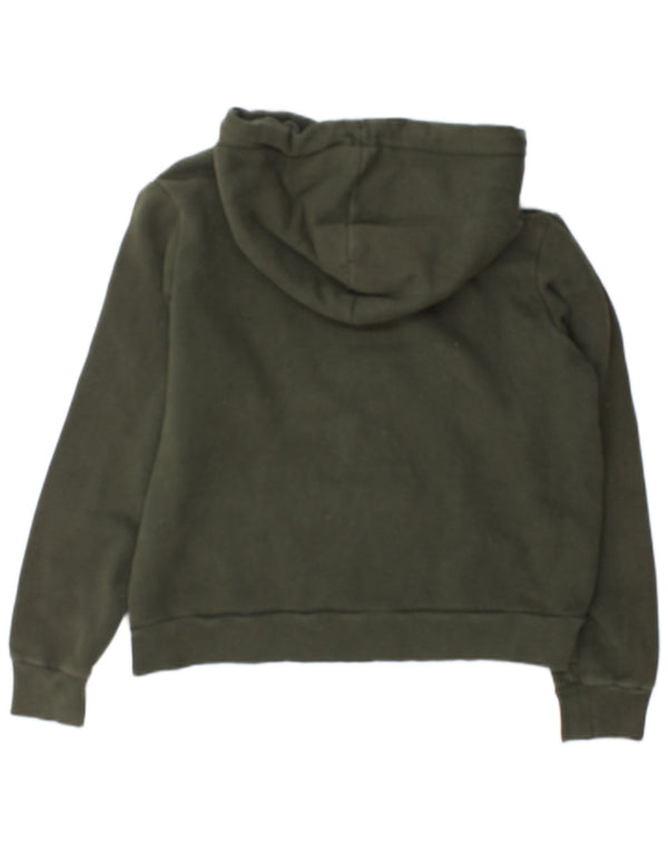 Pulover Superdry pentru damă, cu grafică, UK 14, bumbac verde mare