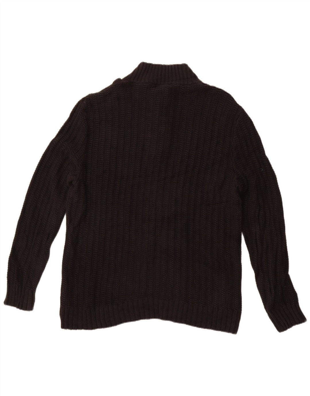 Pulover Calvin Klein pentru bărbați, cu gât cu nasturi, XL, bumbac negru