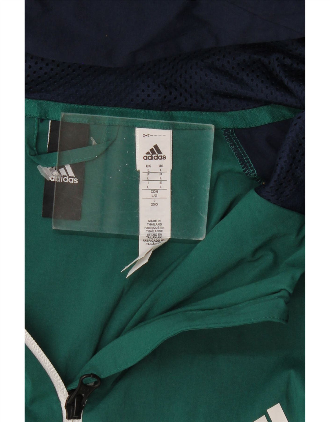 Jachetă de trening cu glugă ADIDAS pentru bărbați, nailon mare, verde