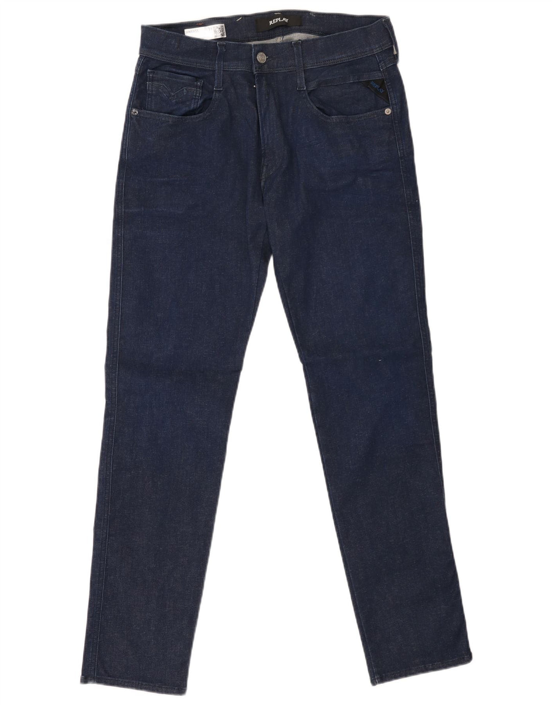 REPLAY Blugi Anbass Slim pentru bărbați W31 L30 Bumbac bleumarin