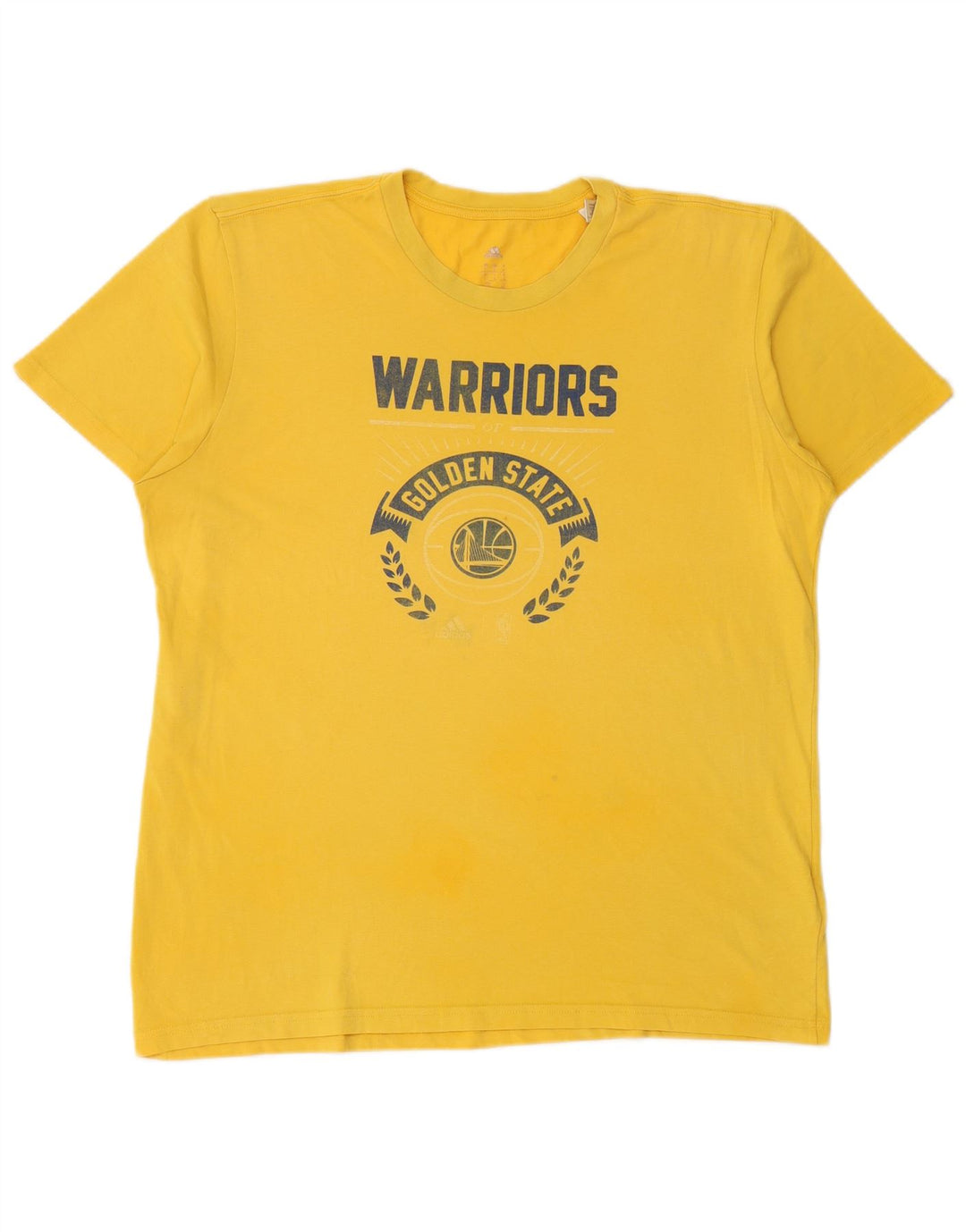 Tricou grafic ADIDAS Golden State Warriors pentru bărbați Top mare din bumbac galben