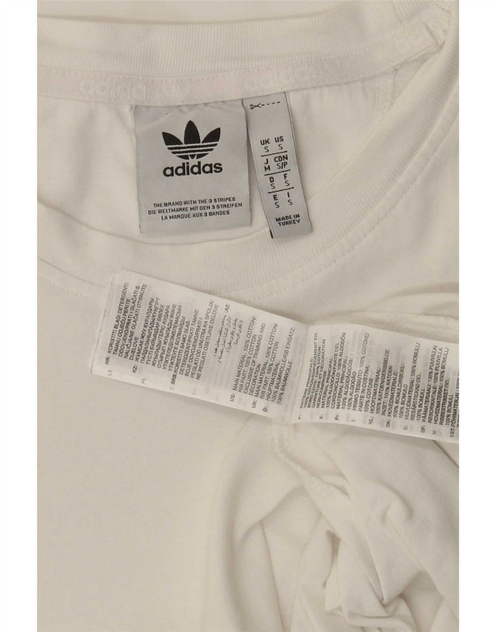 Tricou pentru bărbați Adidas Top mic, alb, bumbac