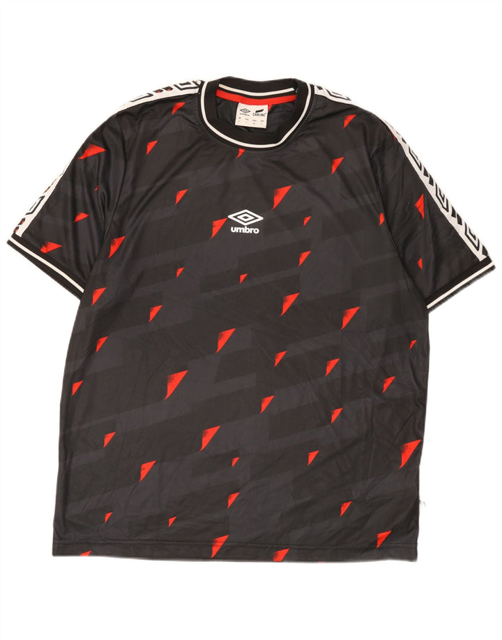 Tricou grafic pentru bărbați Umbro Top mare poliester geometric negru