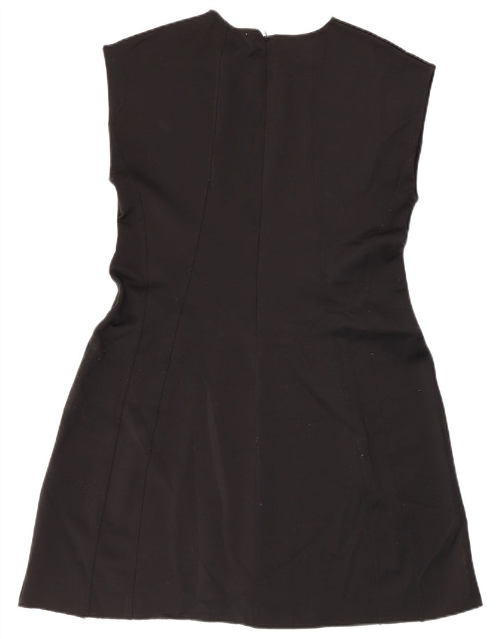 Rochie A-Line fără mâneci Zara pentru femei UK 14 Poliester negru mare
