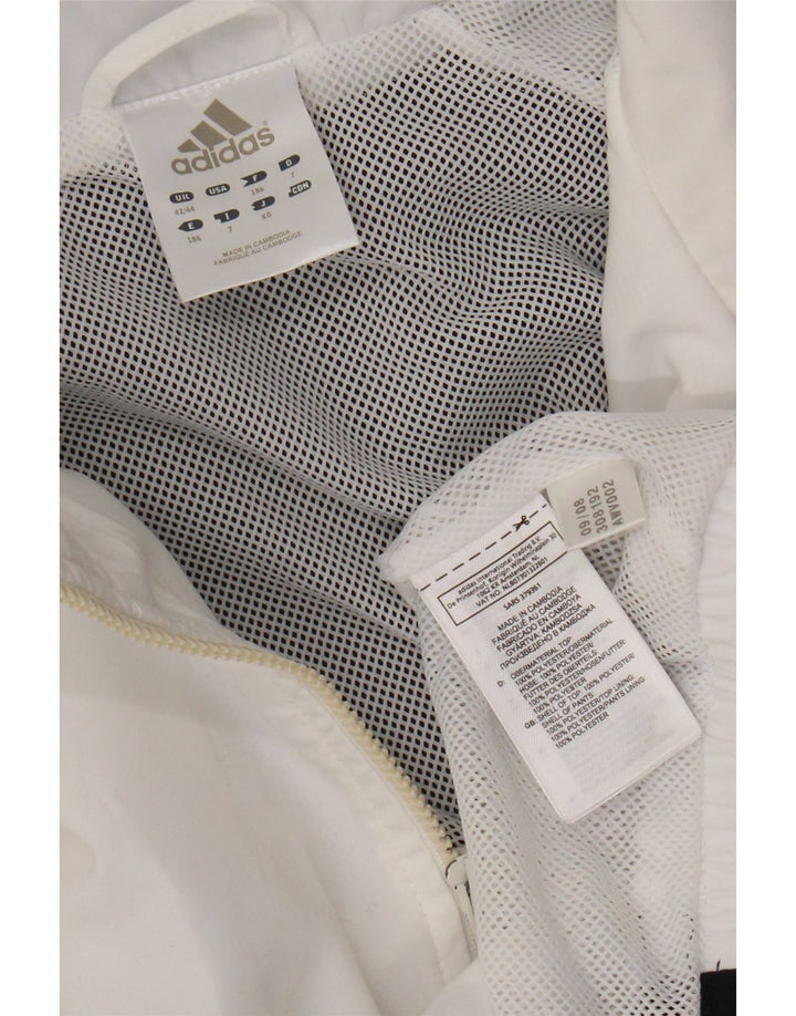 Jachetă de trening pentru bărbați Adidas UK 42/44, mare, alb, poliester color bloc