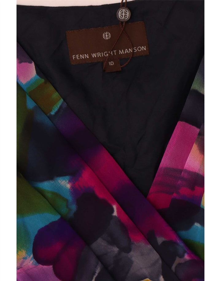 Fenn Wright Manson Rochie teacă pentru femei UK 10 Mic Multicolor Tie Dye