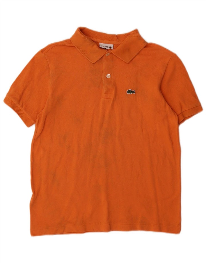Tricou polo Lacoste pentru baieti 13-14 ani bumbac portocaliu
