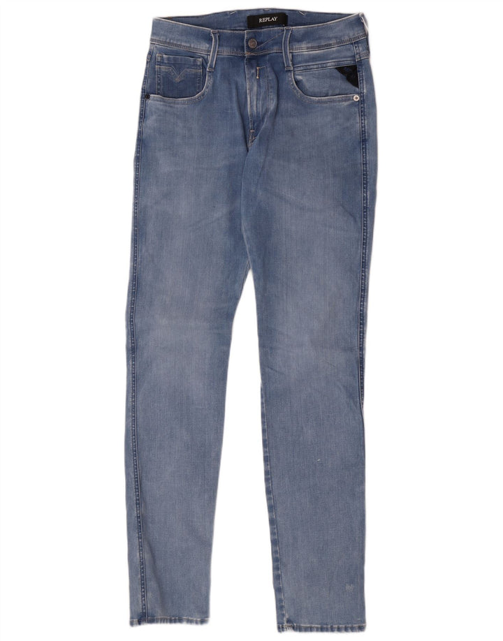 Replay blugi slim pentru femei W29 L32 bumbac albastru